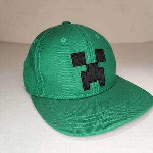 JINX Minecraft Creeper Hat Youth Snapback Cap Green Official Licensed